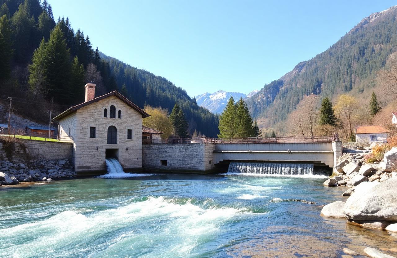 Petite centrale hydroélectrique des Alpes